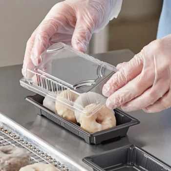 Choice 3 1/2" x 6 1/2" Small Food Container with Lid - 50/Pack