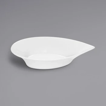 Bauscher Avantgarde from BauscherHepp 14.54 oz. Bright White Teardrop Porcelain Sauce Boat - 24/Case
