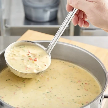 Choice 12 oz. One-Piece Stainless Steel Ladle