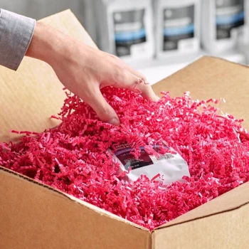 Lavex 10 lb. Crinkle Paper Shred Fuchsia