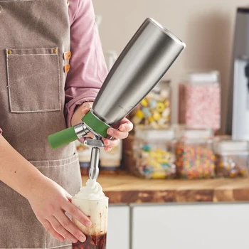 iSi Eco Series 1 Liter Stainless Steel Green Whipped Cream Dispenser 176101