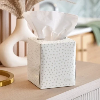 Choice 90 Sheet 2-Ply Facial Tissue Cube - 36/Case