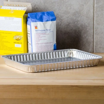Durable Packaging 1/4 Sheet Foil Cake Pan - 100/Case