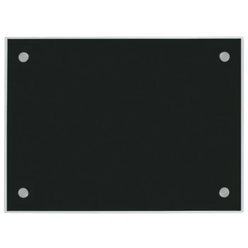 Aarco BKGB1824NT 24" x 18" Black Pure Glass Markerboard