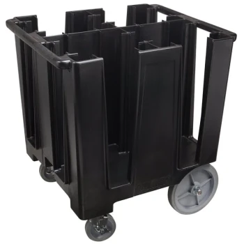 Cambro DCS1125110 Versa Black Dish Caddy - 4 Column