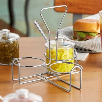 Choice 3-Compartment Wire Condiment Holder