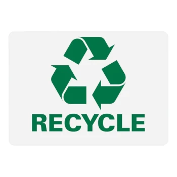 Lavex 10" x 7" Non-Reflective Plastic "Recycle" Safety Sign