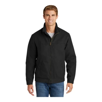 CornerStone CSJ40 Unisex Customizable Black Washed Duck Cloth Flannel-Lined Work Jacket - 5X