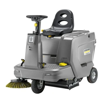 Karcher KM 85/50 R BP 9.841-454.0 24" AGM Cordless Ride-On Sweeper with 1 Side Broom - 13.2 Gallon