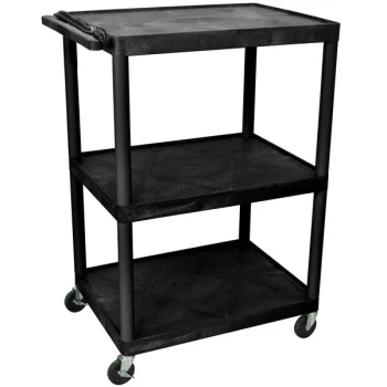 Luxor LP48E-B 3 Shelf A/V Cart 32" x 24" x 48 1/4"