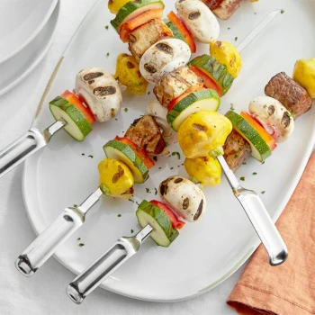 OXO 11308000 14 4/5" Stainless Steel Flat Skewer - 6/Pack