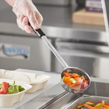 Choice 6 oz. Black Solid Portion Spoon