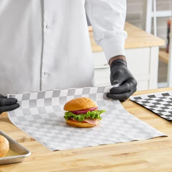 Choice 15" x 15" Black Check Deli Sandwich Wrap Paper - 1,000/Pack