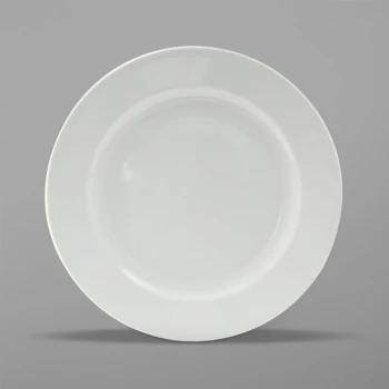 Tuxton ALA-110 Alaska 11" Bright White Wide Rim Plate - 12/Case
