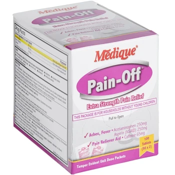Medique 22833 Pain Off Extra Strength Pain Relief Tablets - 100/Box