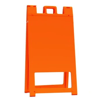Plasticade® Squarecade 45 24" x 24" Orange Double-Sided A-Frame Sign Stand 145-0