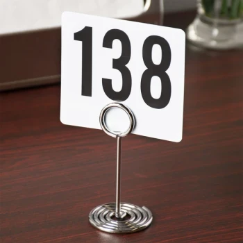 American Metalcraft NSC4 4" Chrome Swirl Base Card Holder