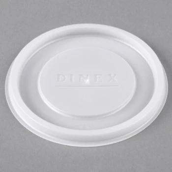 Dinex DX11988714 Translucent Disposable Lid for Carlisle 5512 Pebble Optic 12 oz. Tumbler and Cambro 950CP Tumblers - 1,000/Case