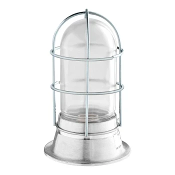 Junction Box Light Fixture with Plastic-Coated Glass Globe Junction and Wire Guard