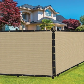 SEALTECH 5' x 40' Beige Heavy-Duty Polyethylene Mesh Privacy Fence Screen ST-205-5X40
