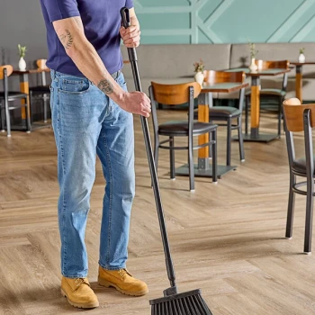 Carlisle 41225EC03 Sparta 48" Black Threaded Fiberglass Broom Handle
