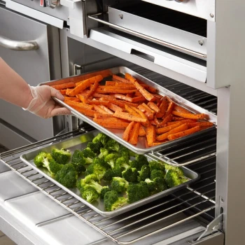 Advance Tabco 18-8A-13-1X Half Size 18 Gauge 13 inch x 18 inch Wire in Rim Aluminum Sheet Pan