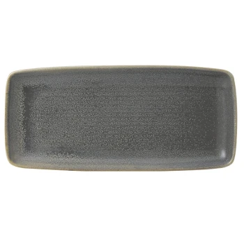 Dudson EG271 Evo 10 5/8" x 4 3/4" Matte Granite Rectangular Stoneware Platter by Arc Cardinal - 12/Case