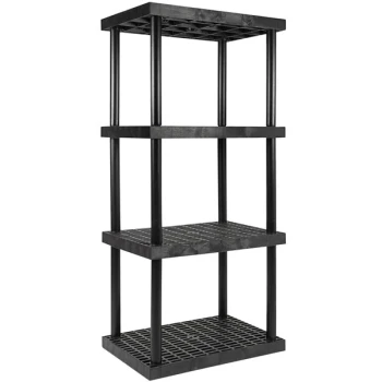 SPC Industrial DuraShelf 36" x 24" x 75" Plastic Grid Top 4-Shelf System S3624x4