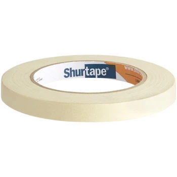 Shurtape CP 083 0.50" x 60 Yards Natural Utility Grade Masking Tape 100455 - 18/Pack