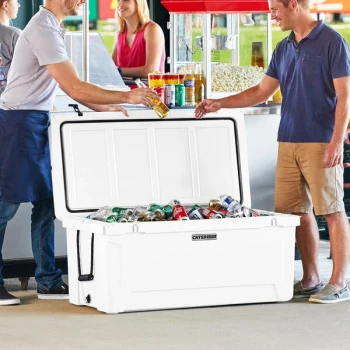 CaterGator CG170WH White 170 Qt. Rotomolded Outdoor Cooler / Ice Chest
