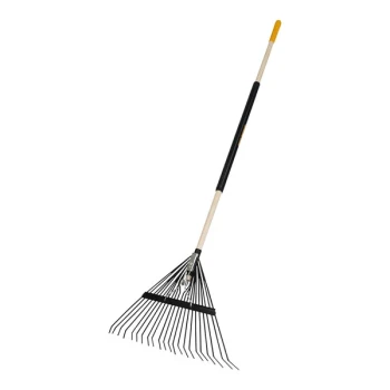 True Temper 22" Steel Tine Leaf Rake with Hardwood / Steel Handle and Cushion End Grip 20201001