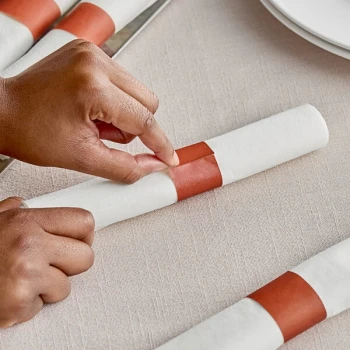 Choice Cinnamon Self-Adhering Paper Napkin Band - 2,000/Pack