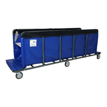 R&B Wire Products, Inc. Blue Knocked Down Open-End Flatwork Ironer Truck VINYL-SFT-B