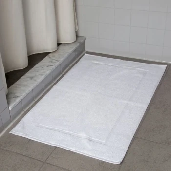 Oxford Reserve 21" x 36" 100% 2-Ply Combed Cotton Bath Mat with Dobby Border 12 lb. - 24/Case