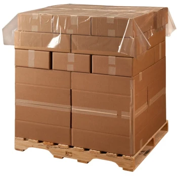 Lavex 36" x 48" 1.5 Mil Clear Polyethylene Perforated Pallet Top Sheeting on a Roll - 600/Roll