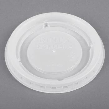 Dinex DX21259000 Translucent Disposable Lid for Bowls, Mugs, and Tumblers - 2,000/Case