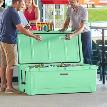 CaterGator CG200SF Seafoam 210 Qt. Rotomolded Outdoor Cooler / Ice Chest