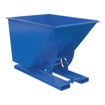 Vestil 1 Cubic Yard Heavy-Duty Manual Blue Steel Forklift Hopper D-100-HD-NB - 6,000 lb. Capacity