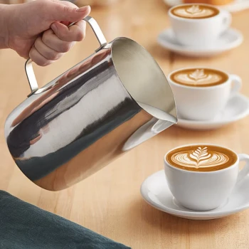 Choice 66 oz. Polished Stainless Steel Frothing Pitcher
