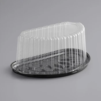 Choice 8" High Dome Half Cake Container with Dome Lid - 25/Pack