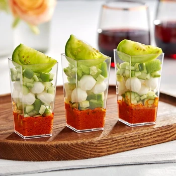 Choice Clear Square Plastic Mini Cup 3 oz. - 200/Case