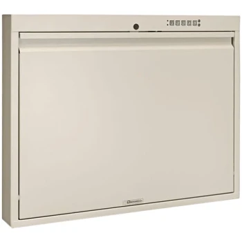 Omnimed 30" x 4" x 24 1/4" Beige Self Close E-Lock Wall Desk 291520-BG