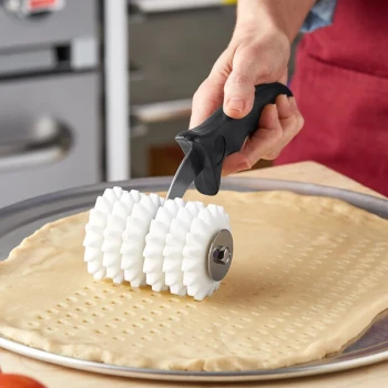 Choice 3 1/2" Wide Dough Docker with Pointed Wheels and Plastic Handle