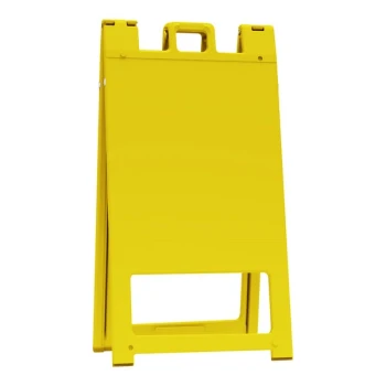 Plasticade® Squarecade 45 24" x 24" Yellow Double-Sided A-Frame Sign Stand 145-Y
