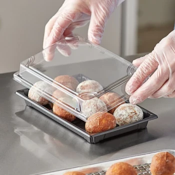 Choice 5 1/4" x 8 1/2" Extra Large Food Container with Lid - 50/Pack