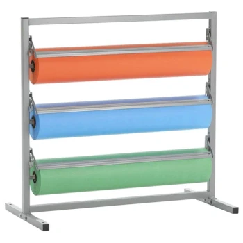 Bulman T368R-24 24" Three Deck Tower Paper Rack with Straight Edge Blade