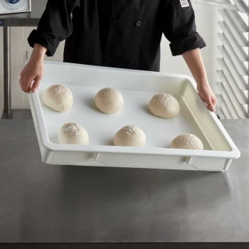 Baker's Lane 18" x 26" x 3" White Heavy-Duty Polypropylene Dough Proofing Box