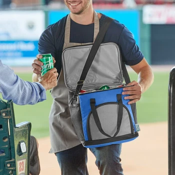 Choice Blue Small Insulated Soft Cooler Bag with Shoulder Strap (Holds 24 Cans)