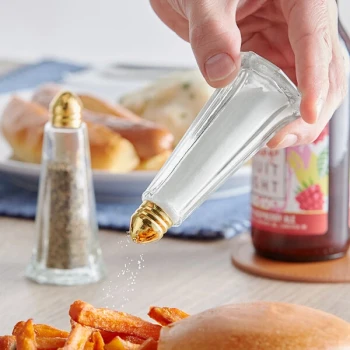 Choice 1 oz. Eiffel Tower Salt and Pepper Shaker with Gold Top - 12/Pack