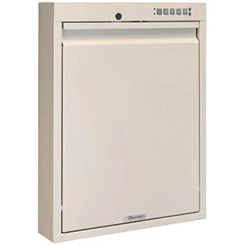 Omnimed 18" x 4" x 24 1/4" Beige Manual Close E-Lock Wall Desk 291523-BG